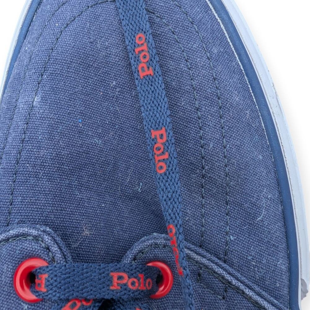 Polo Ralph Lauren Faxon Men's 9.5 D Training Shoes Blue Canvas Low Top Sneakers - Picture 7 of 9